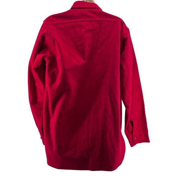 Woolrich Mens Button Close Red Embroidered Ducks Mallards Jacket Shacket Medium - Picture 5 of 5